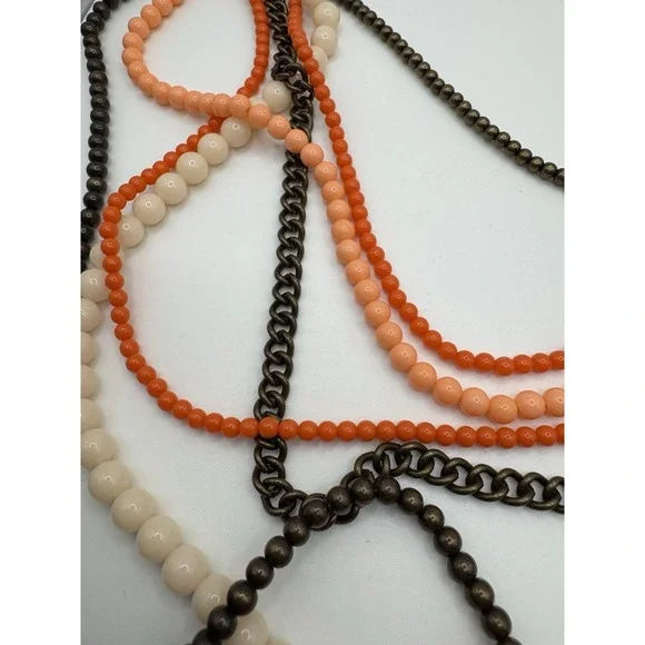 Premier Designs Papaya Layered Beaded Necklace - New old stock - Picture 3 of 4